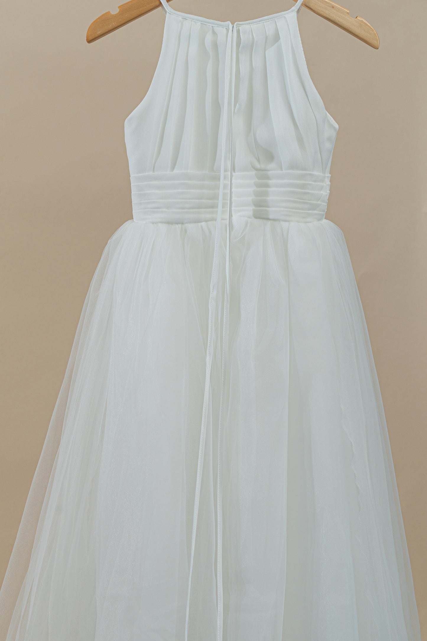 White Flower Girl Dress Piano Performance Formal Kids Dress