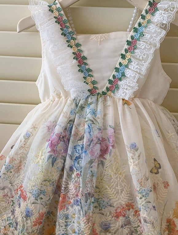 Vintage Garden Embroidered Dress
