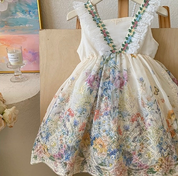 Vintage Garden Embroidered Dress