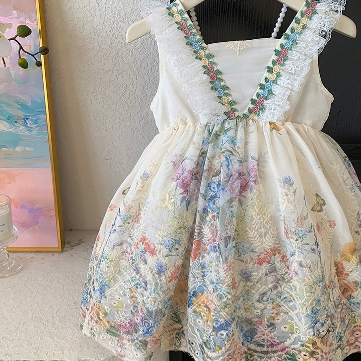 Vintage Garden Embroidered Dress