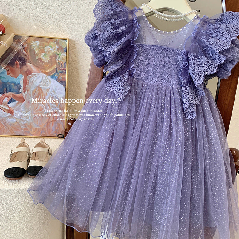 Sage Lace Fairy Dress