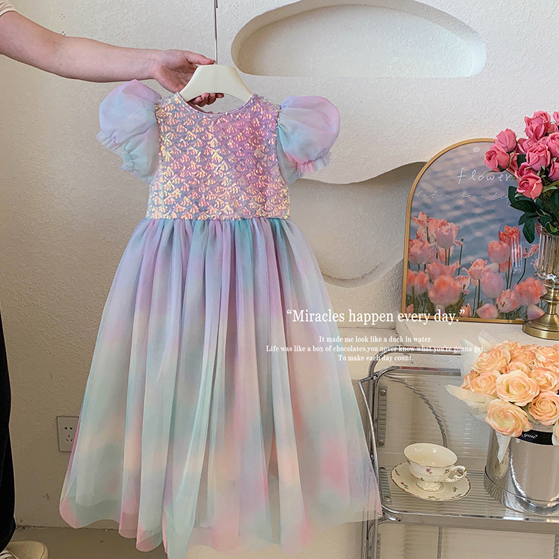 Pastel Mermaid Princess Dress