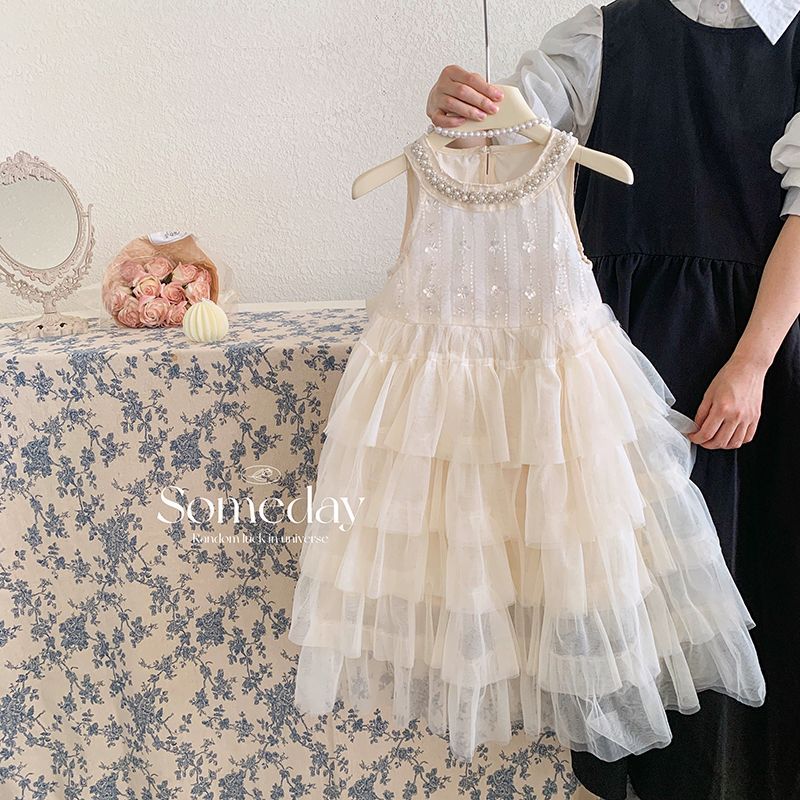 Pearl Blossom Tulle Dress