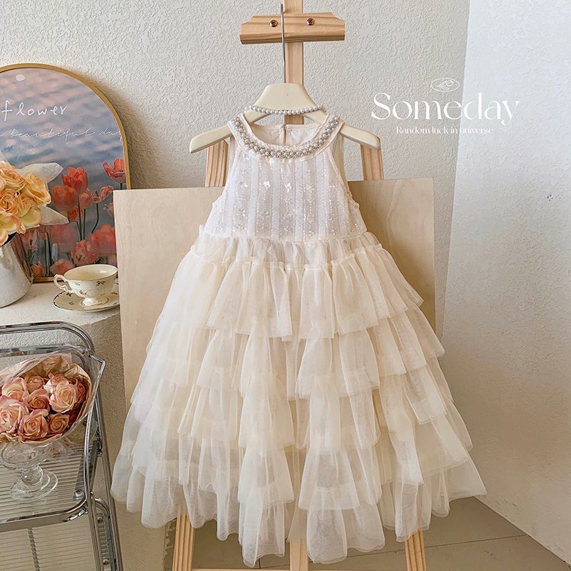 Pearl Blossom Tulle Dress