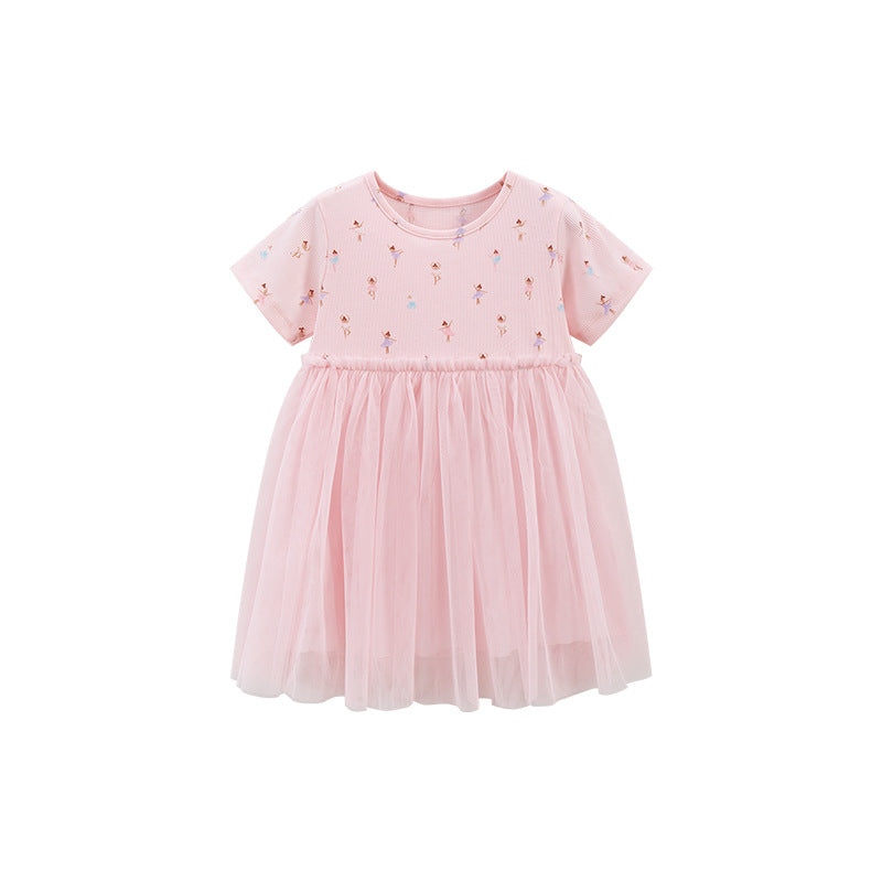 Girl Pink Ballerina Cotton Tulle Dress