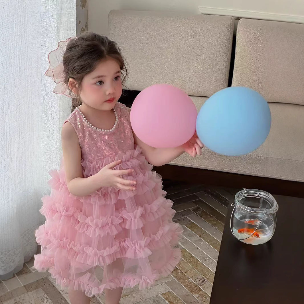Petal Parade Dress with Bow hair clip
