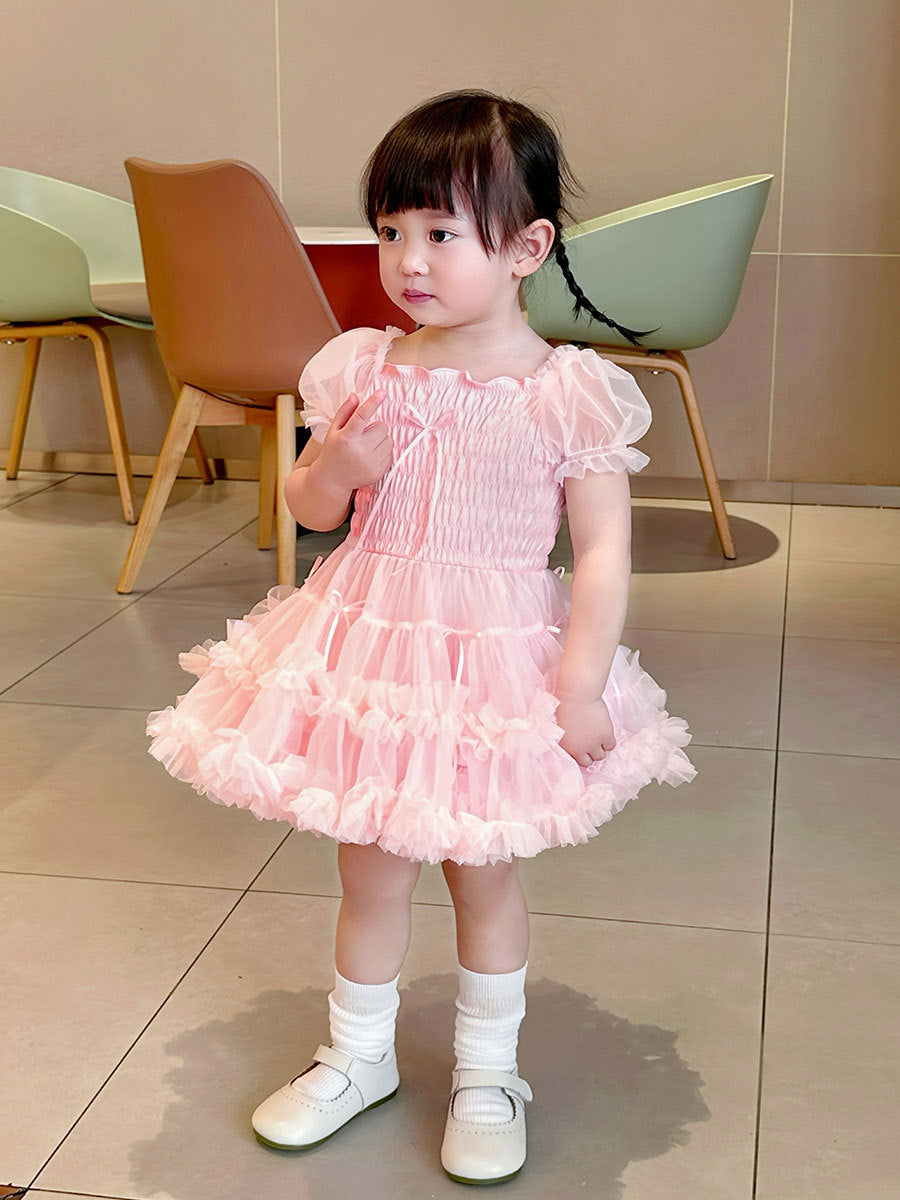 Girls Tutu Dress Baby Pink or Ice Blue Ruffle Princess Party Outfit