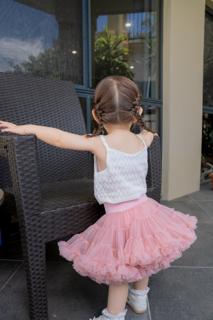 Summer Sleeveless White Girl Vest