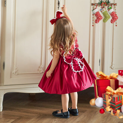 Baby Girl  Performance Red Christmas Dress
