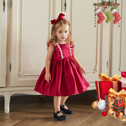 Baby Girl  Performance Red Christmas Dress