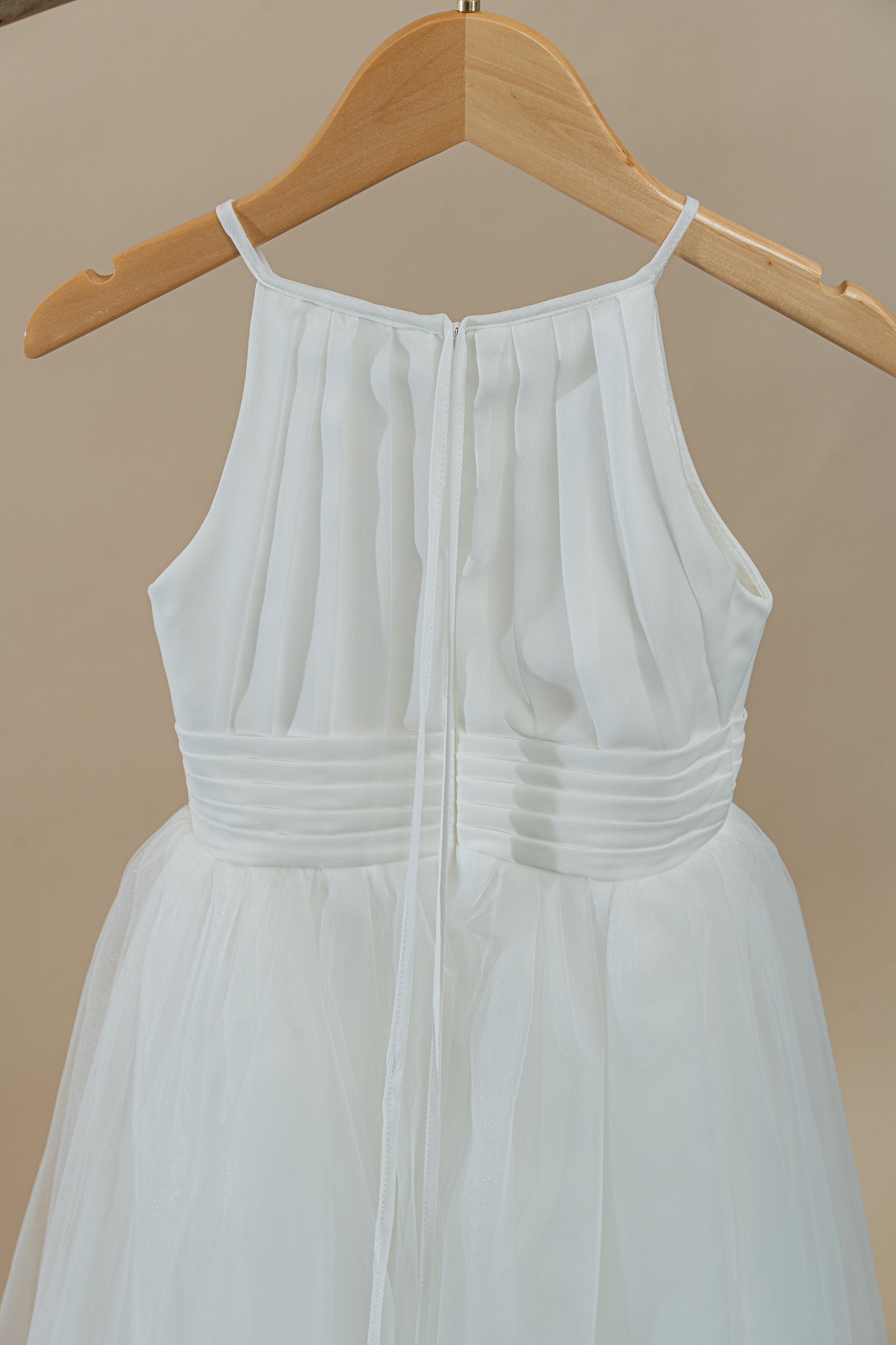 White Flower Girl Dress Piano Performance Formal Kids Dress