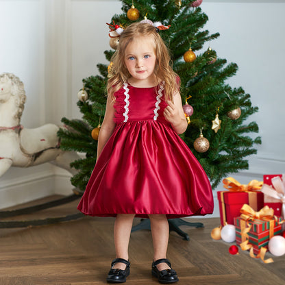 Baby Girl  Performance Red Christmas Dress