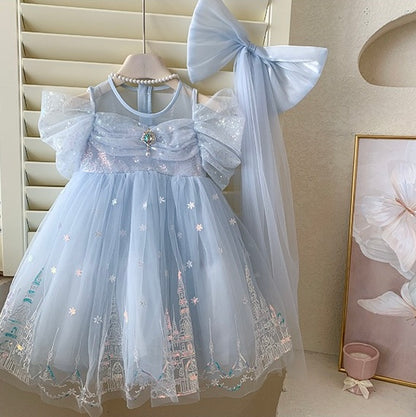 Fairytale Castle Princess Dress with Veil