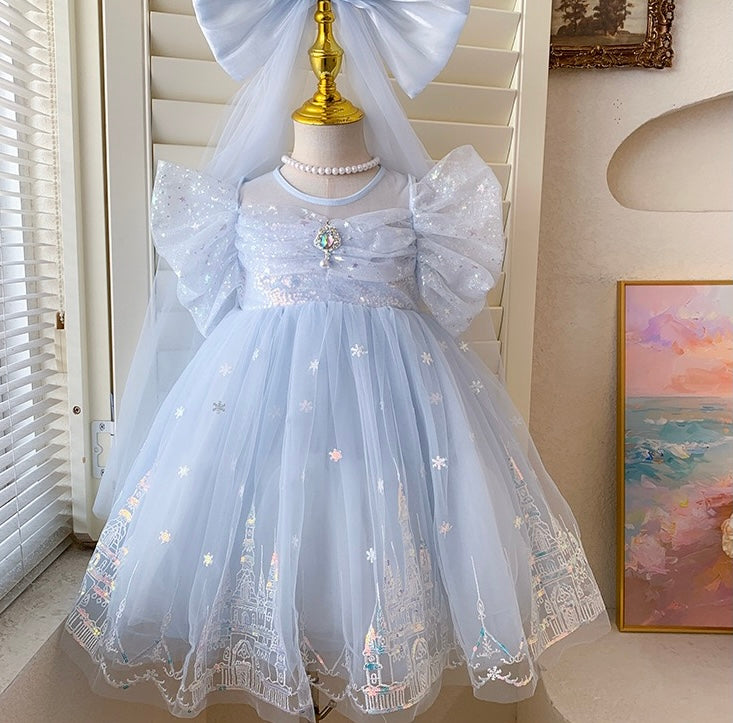 Fairytale Castle Princess Dress with Veil
