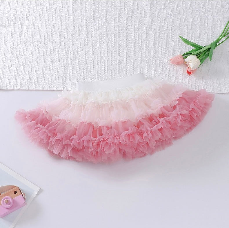 Pink Ombre Layered Tutu Skirt