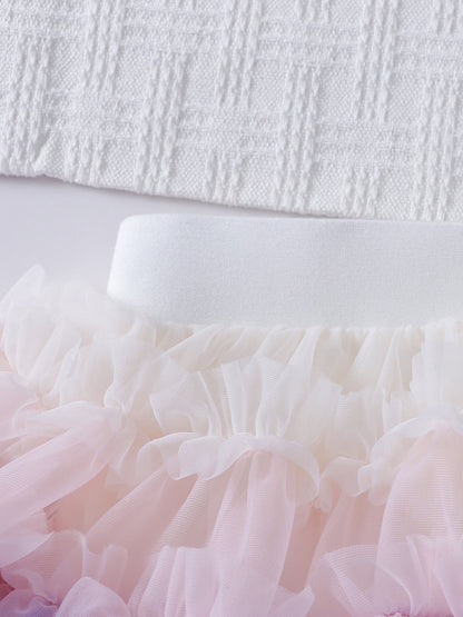 Pink Ombre Layered Tutu Skirt