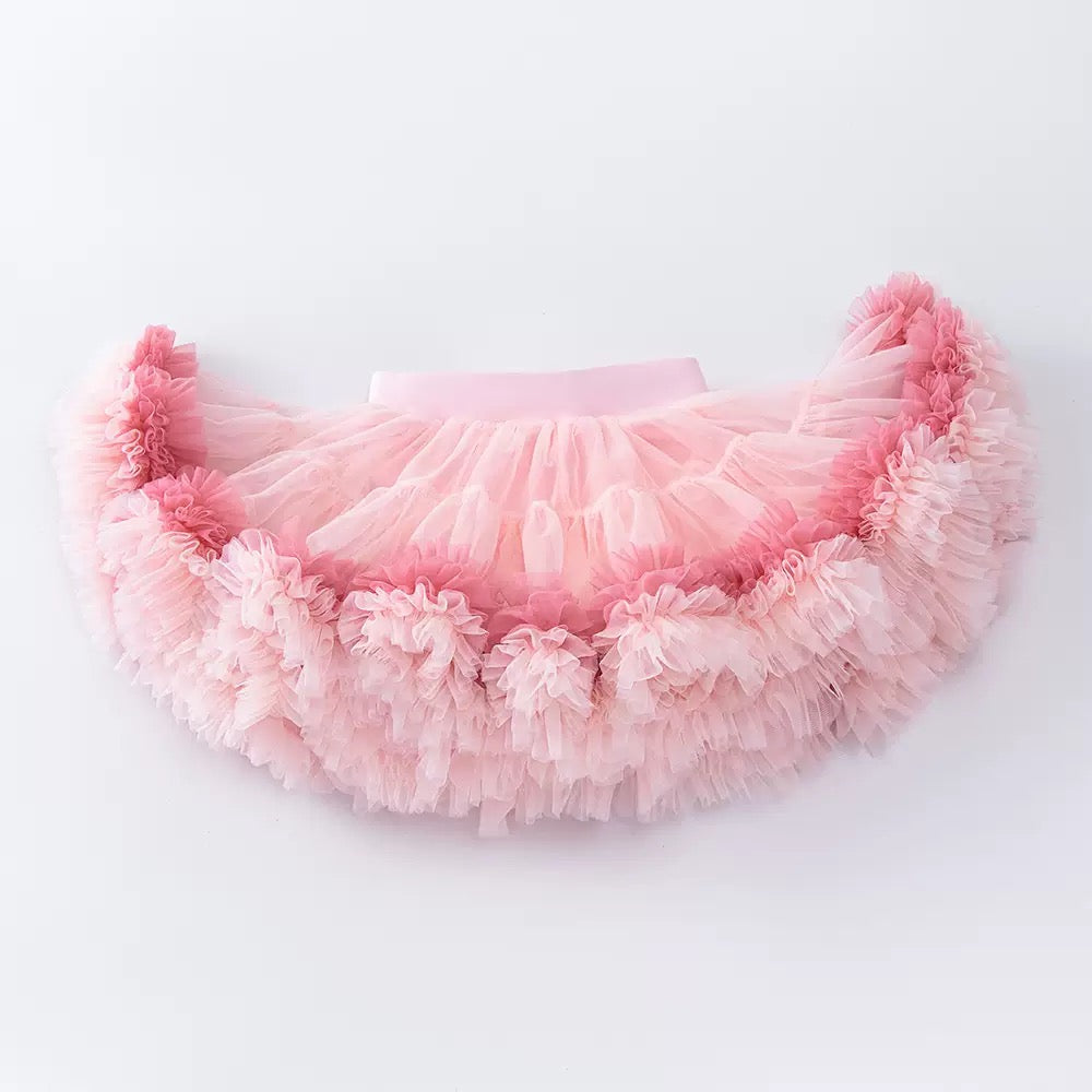 Fluffy Pink Layered Tutu Skirt