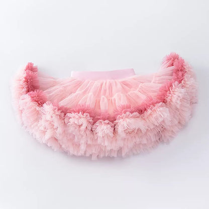 Fluffy Pink Layered Tutu Skirt