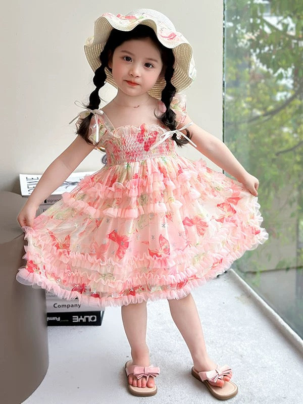 Pink Butterfly Garden Dress