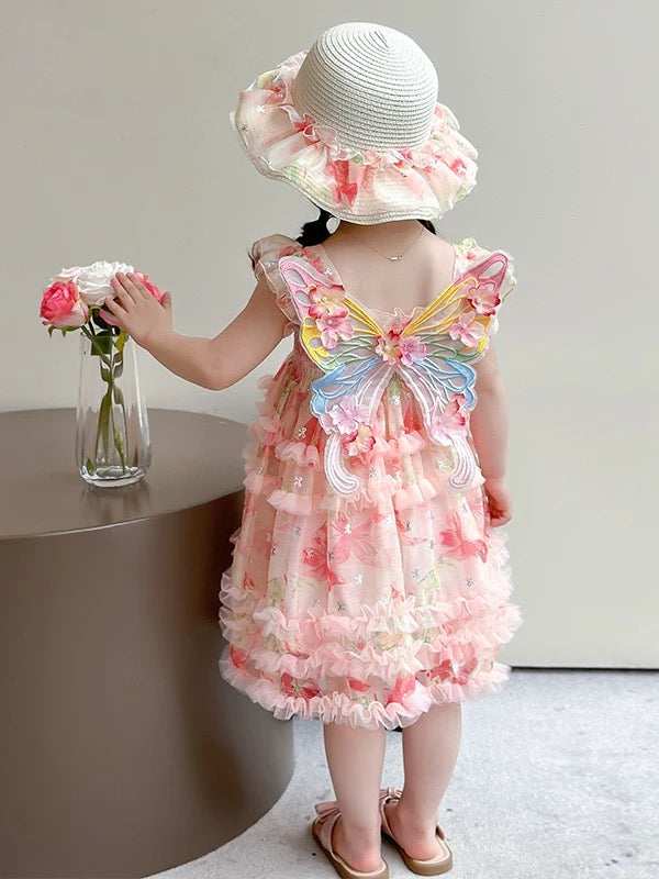 Pink Butterfly Garden Dress