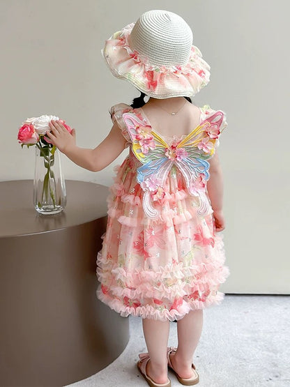 Pink Butterfly Garden Dress
