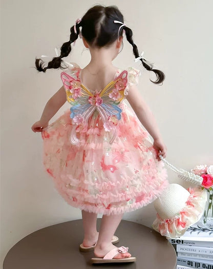 Pink Butterfly Garden Dress
