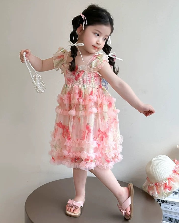 Pink Butterfly Garden Dress