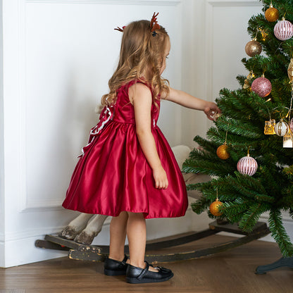 Baby Girl  Performance Red Christmas Dress