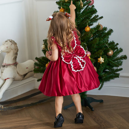 Baby Girl  Performance Red Christmas Dress