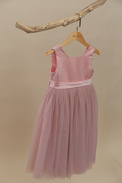 Pink Ball Gown Princess Lace Flower Girl Dresses