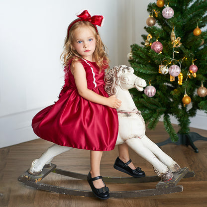 Baby Girl  Performance Red Christmas Dress