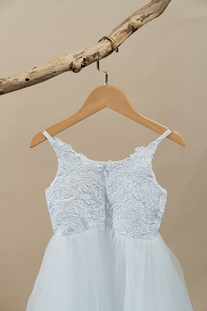 Girls Party Formal Dress Wedding Lace Tulle Flower Girl Dress
