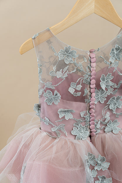 Flower Girl Lace Strappy Tiered Tutu Dress Layered Fit And Flare Dress With Tulle Wedding Dress