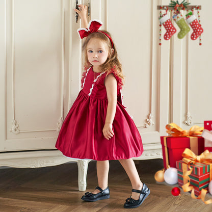 Baby Girl  Performance Red Christmas Dress