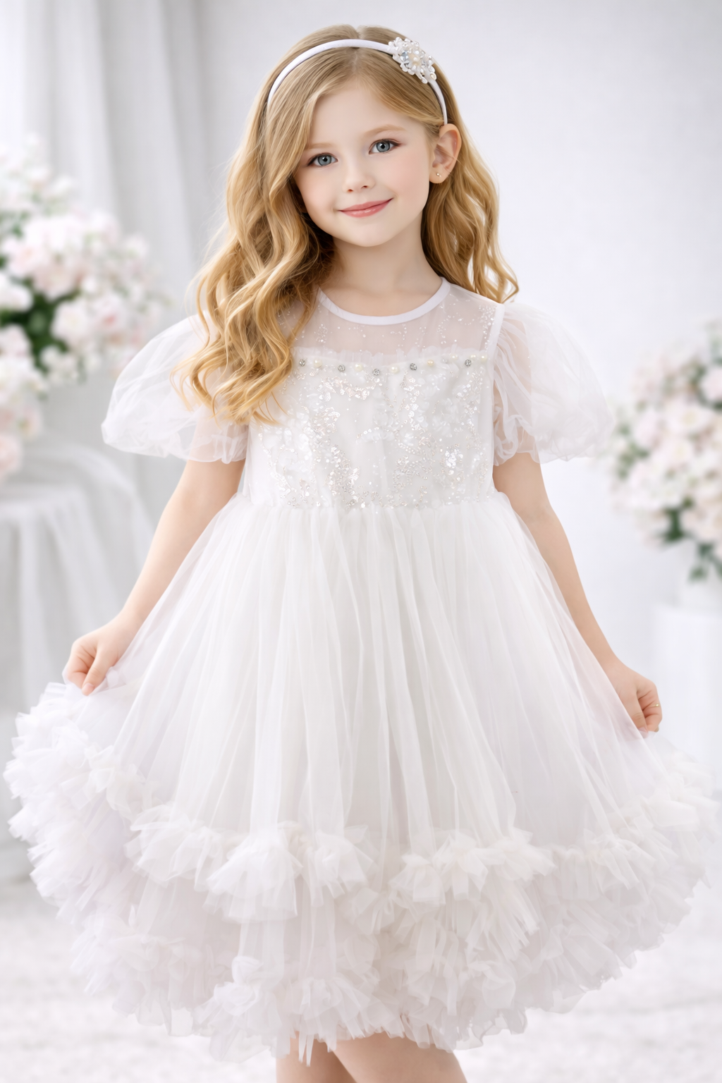 White Princess Tulle Dress