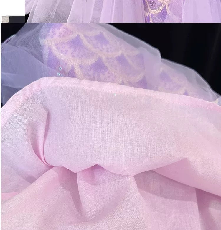 Sparkling Mermaid Tulle Dress with Bow