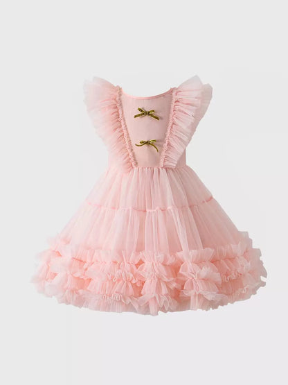 Dreamy Blue Ruffle Tulle Dress for Girls