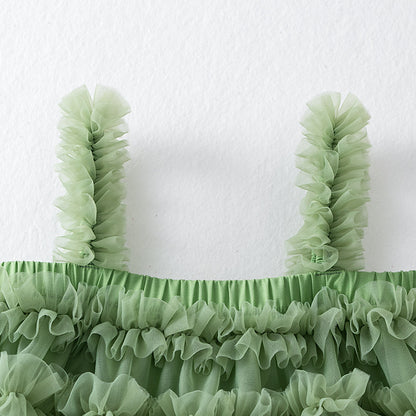 Fairy Cake Tulle Party Kids Princess Dress