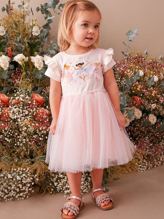 Pink Ballerina Dreams Cotton Tutu Dress
