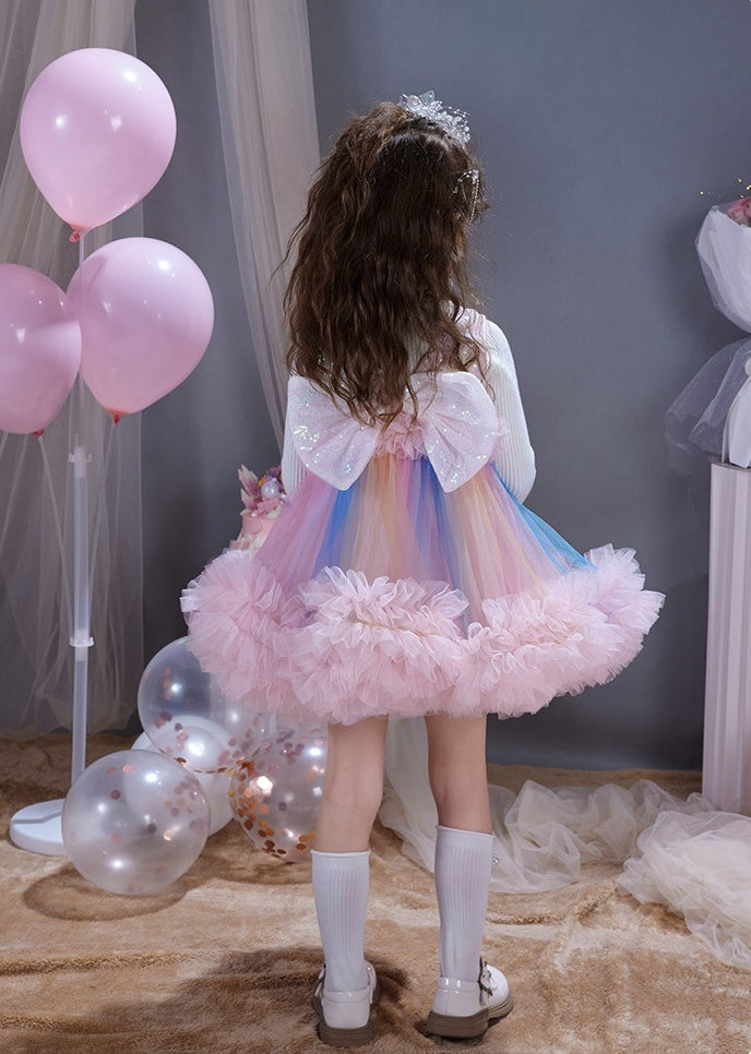 Rainbow Ruffle Birthday Tutu Dress