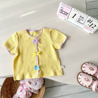 Colorful Adorable Girl Summer Short Sleeve T-shirt