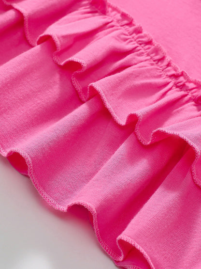 Starlight Pink Unicorn Ruffle Dress