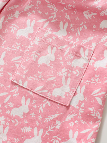 Pink Bunny Print Dress