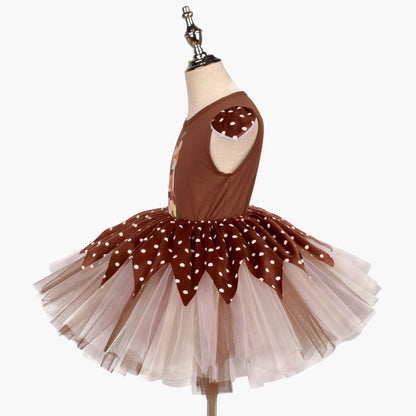 Adorable Reindeer Tutu Dress with Antler Headband