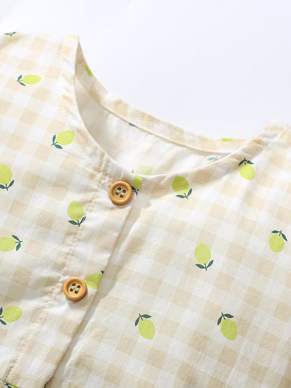 Lemon Check Summer Dress