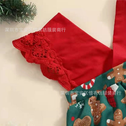 Festive Holiday Baby Romper Dress