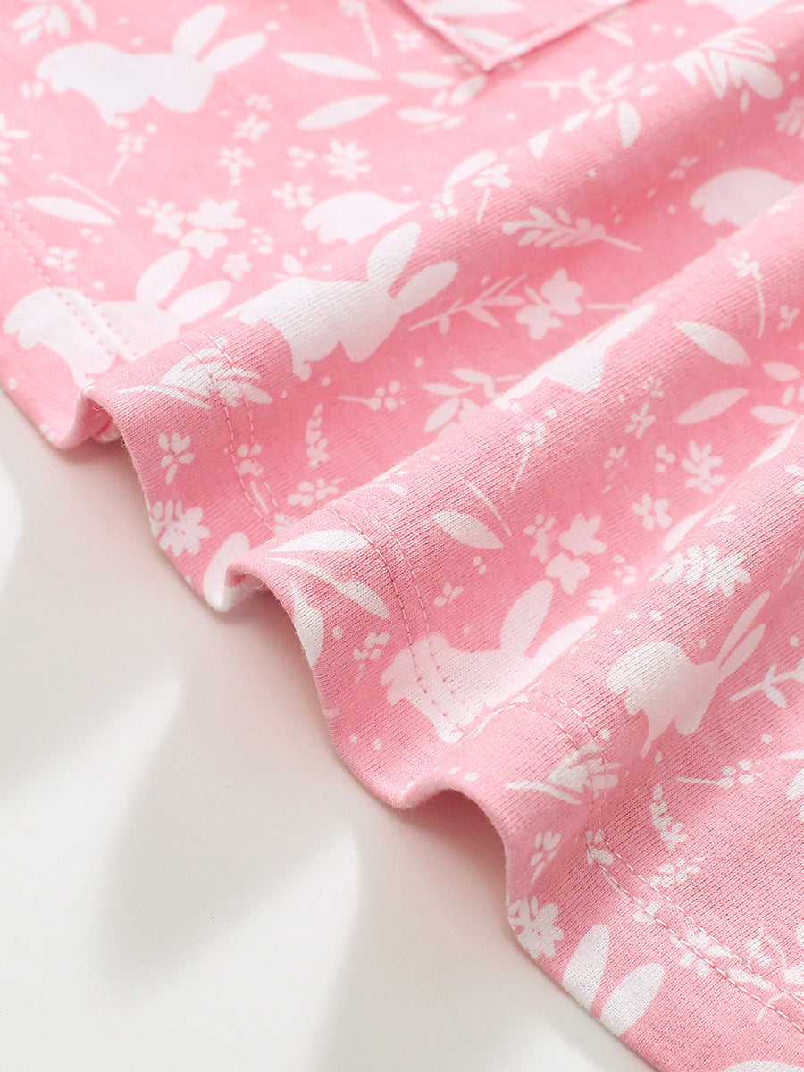 Pink Bunny Print Dress