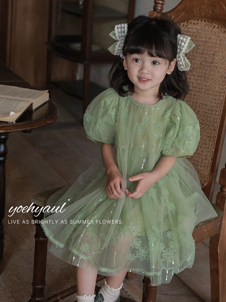 Green Girl Enchanted Meadow Dress
