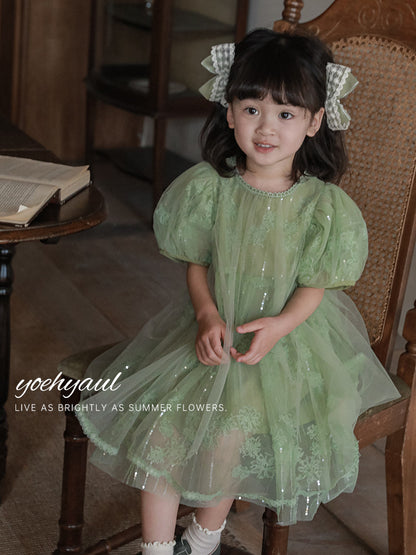 Green Girl Enchanted Meadow Dress