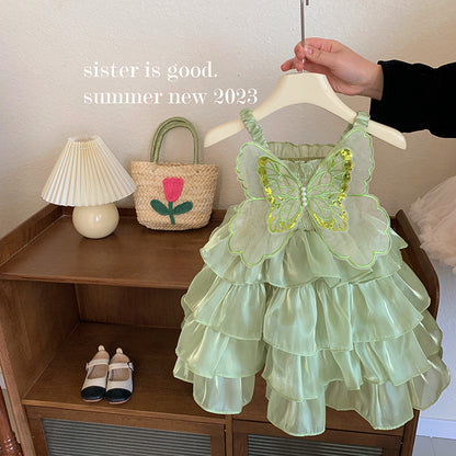 Ivory Butterfly Princess Dress